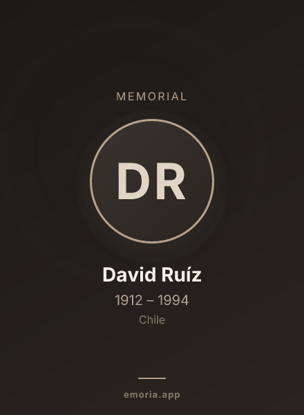 Memorial portrait of David Ruíz