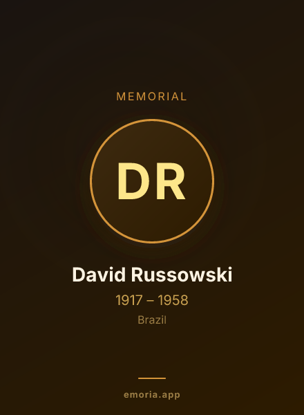 Memorial portrait of David Russowski