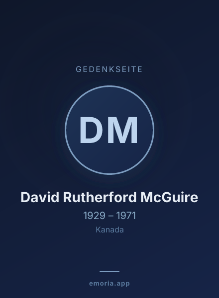 Gedenkportrait von David Rutherford McGuire
