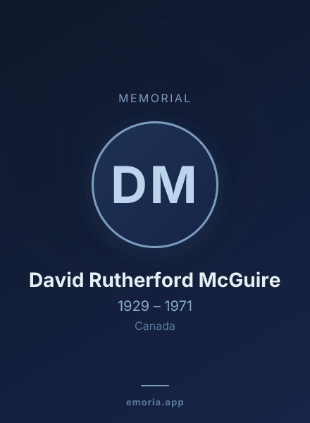 Memorial portrait of David Rutherford McGuire