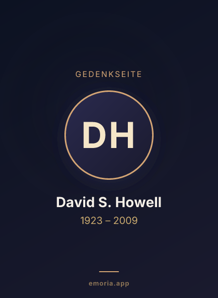 Gedenkportrait von David S. Howell