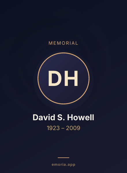 Memorial portrait of David S. Howell