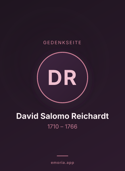 Gedenkportrait von David Salomo Reichardt