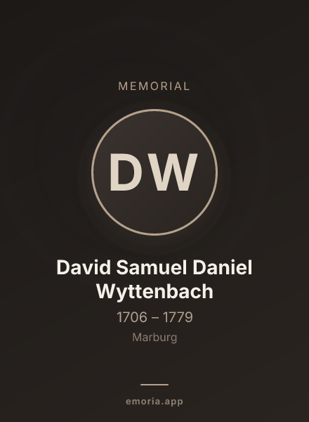 Memorial portrait of David Samuel Daniel Wyttenbach