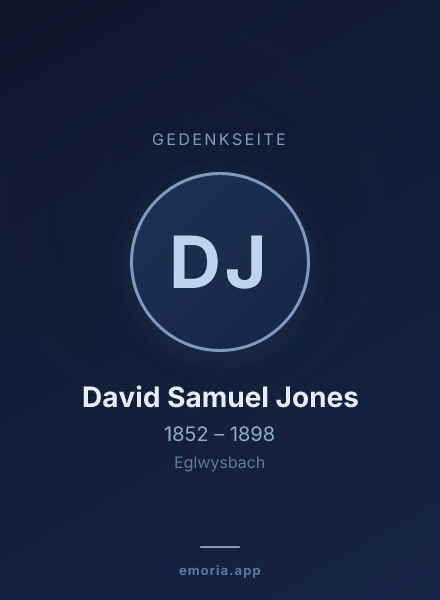 Gedenkportrait von David Samuel Jones