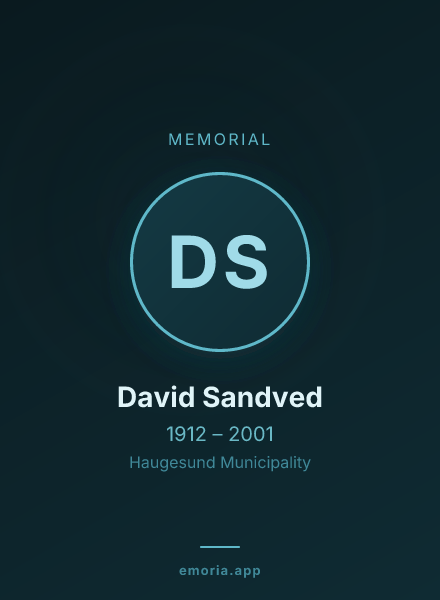 Memorial portrait of David Sandved