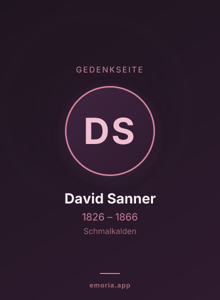 Gedenkportrait von David Sanner