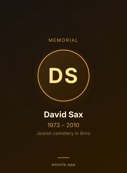 Memorial portrait of David Sax