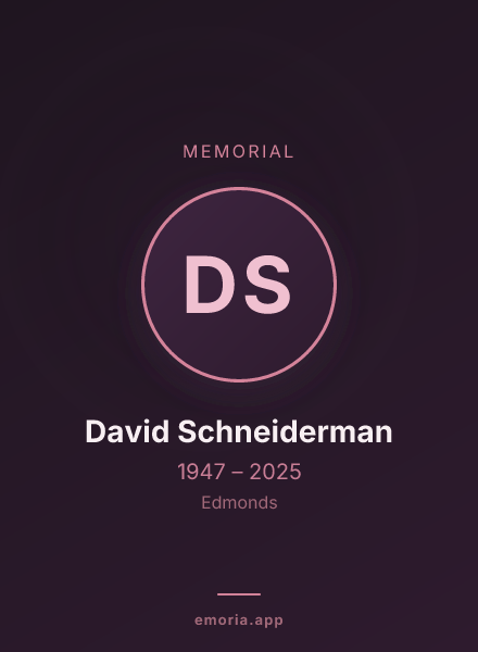Memorial portrait of David Schneiderman