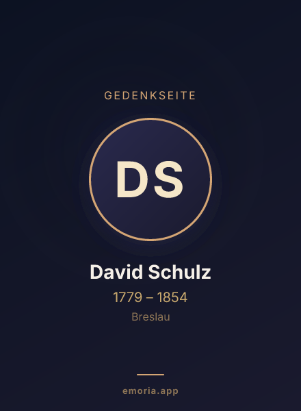 Gedenkportrait von David Schulz