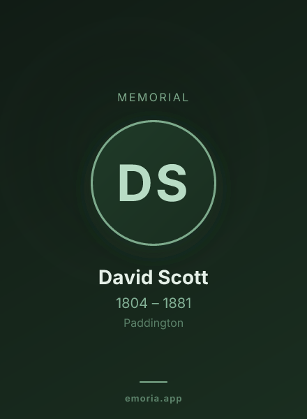Memorial portrait of David Scott