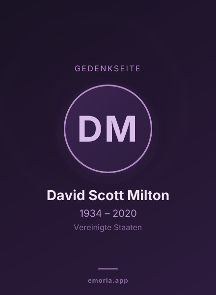 Gedenkportrait von David Scott Milton