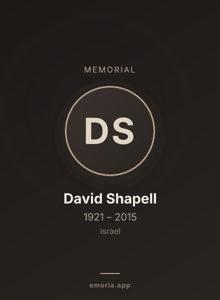 Memorial portrait of David Shapell