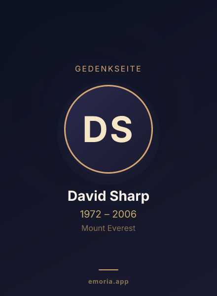 Gedenkportrait von David Sharp