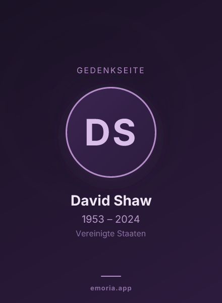 Gedenkportrait von David Shaw