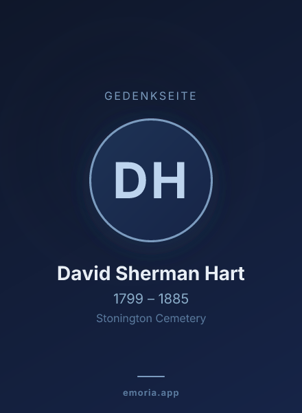 Gedenkportrait von David Sherman Hart