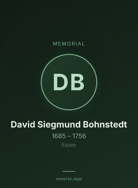 Memorial portrait of David Siegmund Bohnstedt