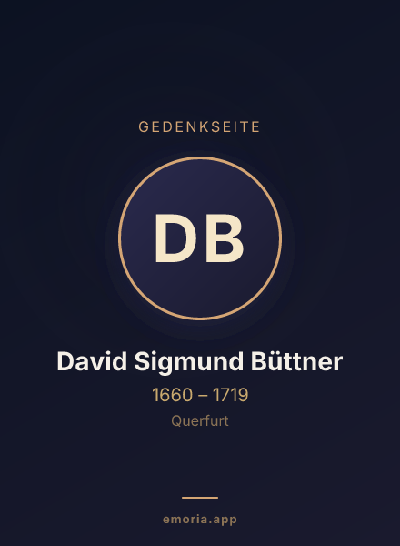 Gedenkportrait von David Sigmund Büttner