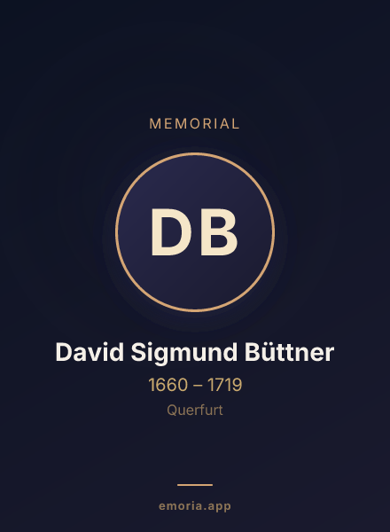 Memorial portrait of David Sigmund Büttner