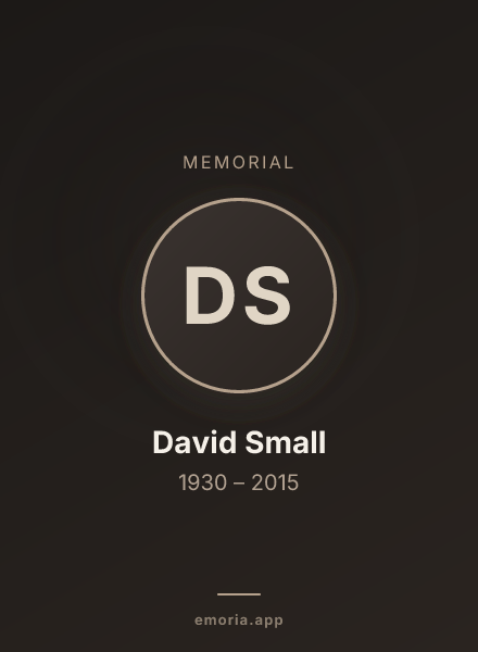 Memorial portrait of David Small