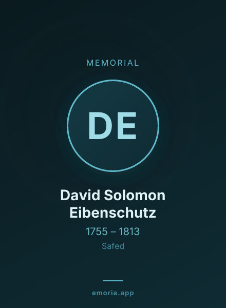 Memorial portrait of David Solomon Eibenschutz