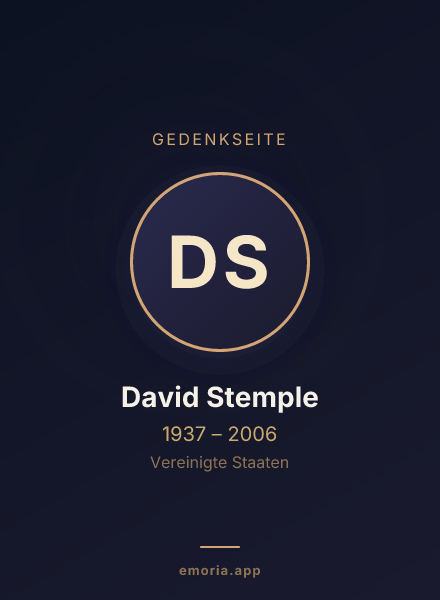 Gedenkportrait von David Stemple