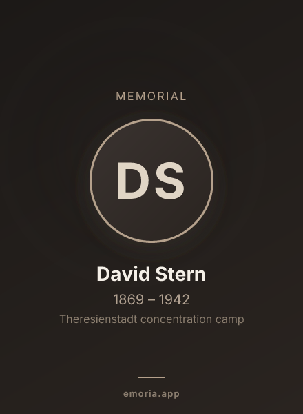 Memorial portrait of David Stern