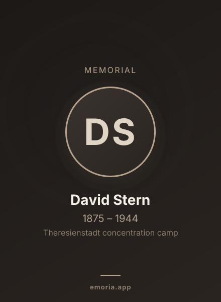 Memorial portrait of David Stern