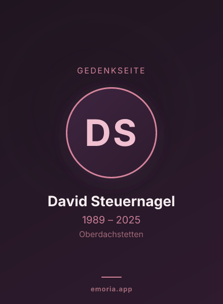 Gedenkportrait von David Steuernagel