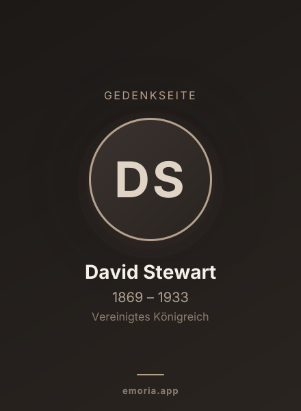 Gedenkportrait von David Stewart