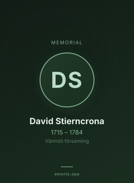 Memorial portrait of David Stierncrona
