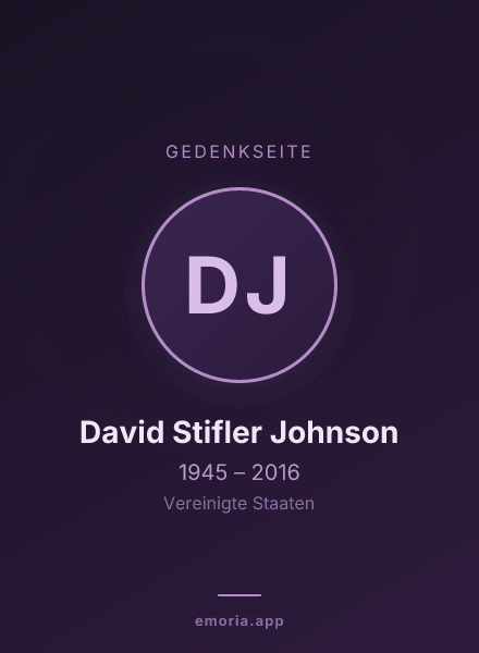 Gedenkportrait von David Stifler Johnson