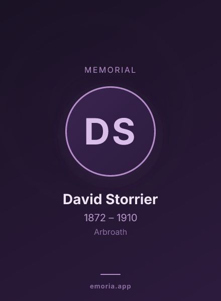 Memorial portrait of David Storrier