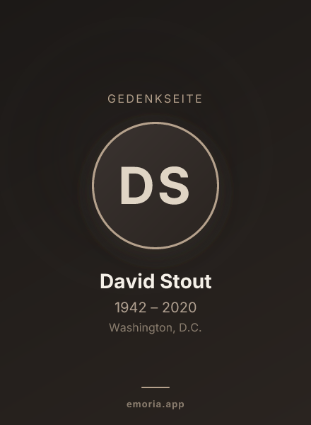 Gedenkportrait von David Stout