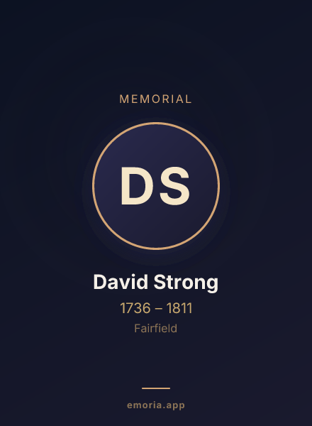 Memorial portrait of David Strong
