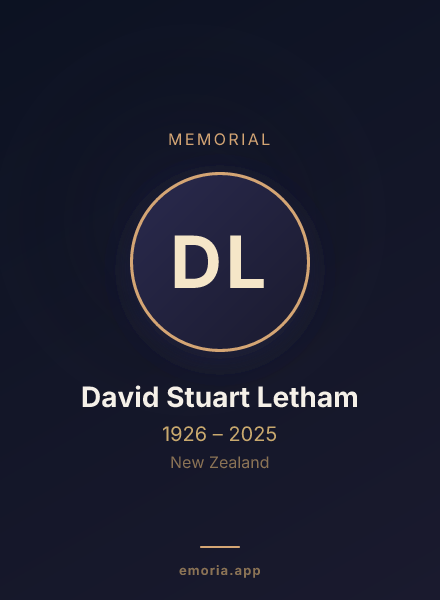 Memorial portrait of David Stuart Letham