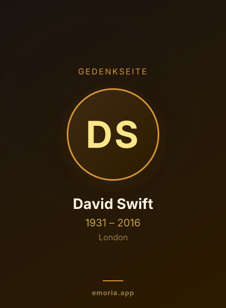 Gedenkportrait von David Swift