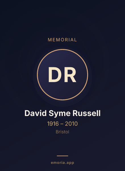 Memorial portrait of David Syme Russell