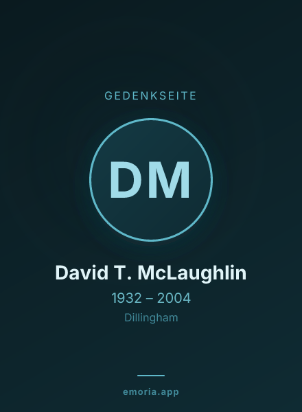 Gedenkportrait von David T. McLaughlin