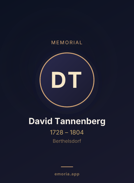 Memorial portrait of David Tannenberg