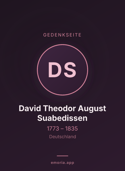 Gedenkportrait von David Theodor August Suabedissen