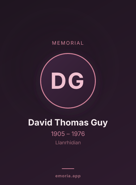 Memorial portrait of David Thomas Guy