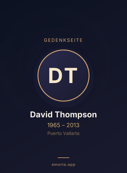 Gedenkportrait von David Thompson