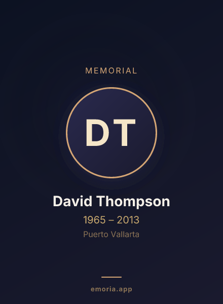 Memorial portrait of David Thompson
