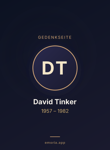 Gedenkportrait von David Tinker