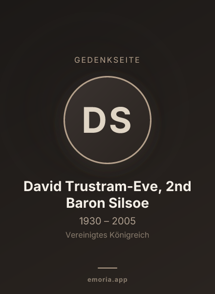 Gedenkportrait von David Trustram-Eve, 2nd Baron Silsoe