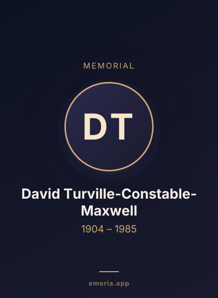 Memorial portrait of David Turville-Constable-Maxwell
