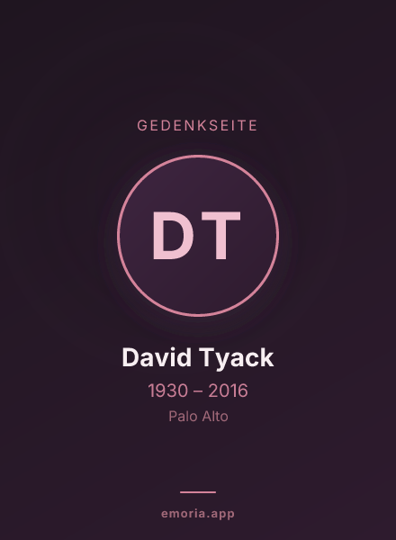 Gedenkportrait von David Tyack