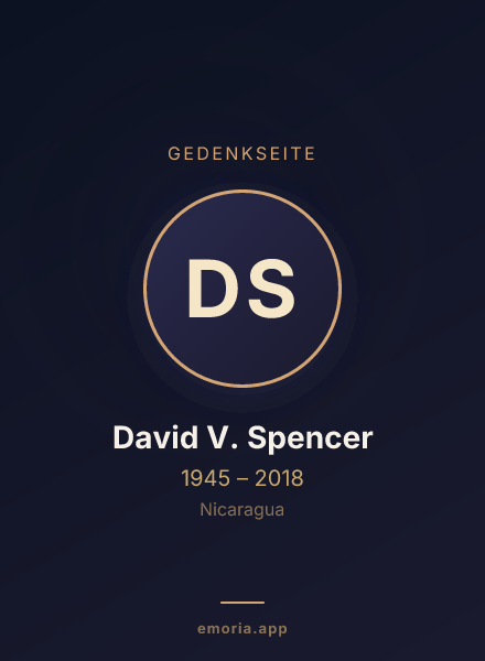 Gedenkportrait von David V. Spencer
