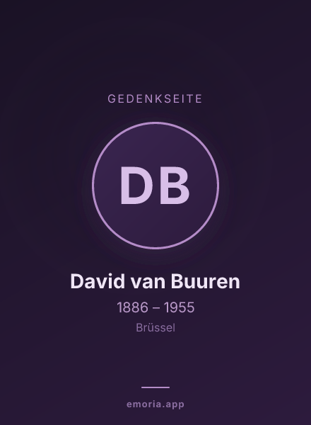 Gedenkportrait von David van Buuren